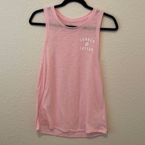Lunges & Lattes Workout Tank - Size Medium